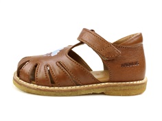 Angulus cognac weather embroidery sandal